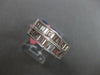 WIDE .87CT DIAMOND 18KT WHITE GOLD 3D BAGUETTE 2 ROW FILIGREE CHANNEL FUN RING
