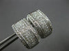 LARGE 2.35CT DIAMOND 18KT WHITE GOLD ROUND & PRINCESS INVISIBLE EARRINGS #27715