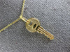 ESTATE 14KT YELLOW GOLD 3D KEY TO YOUR HEART FLOATING PENDANT #25083