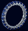 2.53CT AAA SAPPHIRE 14KT WHITE GOLD CLASSIC SHARED PRONG ETERNITY LOVE FUN RING