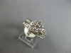 ESTATE 1CT DIAMOND 14K WHITE GOLD FLOWER ENGAGEMENT WEDDING ANNIVERSARY RING SET
