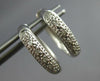 .50CT DIAMOND 14KT WHITE GOLD 3D CLASSIC ROUND PAVE HUGGIE HOOP HANGING EARRINGS