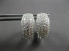 EXTRA LARGE 2.98CT DIAMOND 18KT WHITE GOLD MULTI ROW GRADUATING HUGGIE EARRINGS