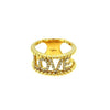 ESTATE .30CT DIAMOND 18KT YELLOW GOLD 3D CLASSIC LOVE RING