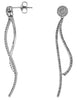 .78CT DIAMOND 14KT WHITE GOLD 3D CLASSIC DOUBLE SWIRL CIRCUAR HANGING EARRINGS