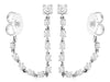 ESTATE .74CT DIAMOND 14KT WHITE GOLD BY THE YARD INSIDE OUT FUN HANGING EARRINGS
