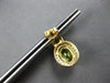 2.51CT DIAMOND & AAA PERIDOT 14KT YELLOW GOLD OVAL & ROUND HALO HANGING EARRINGS