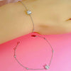 .29CT DIAMOND 18K WHITE GOLD 3D ROUND & BAGUETTE SQUARE BY THE YARD FUN BRACELET