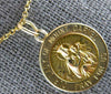 ESTATE 14KT YELLOW GOLD 3D OUR LADY OF MOUNT CARMEL FLOATING PENDANT #25018
