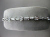 ANTIQUE 1.55CT DIAMOND 14KT WHITE GOLD BEZEL LINK TENNIS BRACELET 7.25 INCH #116