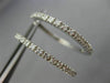 0.85CT ROUND DIAMOND 14KT WHITE GOLD 3D CLASSIC 2mm HOOP HANGING EARRINGS #25885