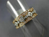 WIDE .85CT DIAMOND 18KT WHITE & ROSE GOLD 3D FLOWER STACKABLE ANNIVERSARY RING