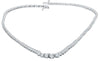 5.0CT DIAMOND 14KT WHITE GOLD 3D ROUND GRADUATING SEMI ETERNITY TENNIS BRACELET