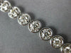 ESTATE LARGE 4.01CT DIAMOND 14KT WHITE GOLD 3D ROUND BEZEL PRONG TENNIS BRACELET