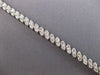 3.17CT DIAMOND 14K WHITE GOLD 3D ROUND MARQUISE SHAPE MULTI LEAF TENNIS BRACELET