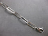 ESTATE LONG 1.55CT DIAMOND 14KT WHITE GOLD 3D OVAL CLASSIC LINK LOVE BRACELET
