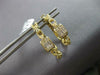 .42CT DIAMOND 14KT YELLOW GOLD ROUND & BAGUETTE SQUARE CLIP ON HANGING EARRINGS