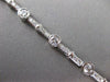 ANTIQUE 1.55CT DIAMOND 14KT WHITE GOLD BEZEL LINK TENNIS BRACELET 7.25 INCH #116