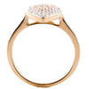 .50CT WHITE & PINK DIAMOND 18KT WHITE & ROSE GOLD PAVE PEAR SHAPE FILIGREE RING