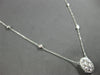 LARGE .67CT DIAMOND 18K WHITE GOLD INVISIBLE OVAL HALO BY THE YARD LOVE NECKLACE