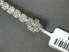 ESTATE WIDE 4.05CT DIAMOND 14KT WHITE GOLD CLUSTER ROUND 4 PRONG TENNIS BRACELET