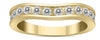 ESTATE 1.0CT DIAMOND 14KT YELLOW GOLD 3D ROUND CHANNEL V SHAPE ANNIVERSARY RING