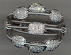 1.0CT DIAMOND 18KT WHITE GOLD 3D MULTI ROW DOME SHAPE CRISS CROSS MESH FUN RING