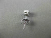 ESTATE .36CT DIAMOND 14K WHITE GOLD BEZEL BURNISHED ROUND STUD EARRINGS 4mm 7835
