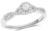 ESTATE .33CT DIAMOND 14KT WHITE GOLD 3D CLASSIC ROUND HALO INFINITY LOVE RING