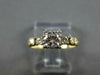 ANTIQUE .51CT DIAMOND 14KT 2 TONE GOLD 5 STONE FILIGREE FISHTAIL ENGAGEMENT RING