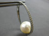 LARGE .50CT DIAMOND & AAA SOUTH SEA PEARL 18KT WHITE GOLD OVAL HANGING EARRINGS