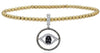 .62CT WHITE BLACK & CHOCOLATE FANCY DIAMOND 18KT 2 TONE GOLD EVIL EYE BRACELET