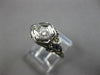 .26CT OLD MINE DIAMOND & AAA SAPPHIRE 18K WHITE GOLD 3D ART DECO ENGAGEMENT RING