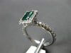 .97CT DIAMOND & AAA EMERALD 14KT WHITE GOLD SQUARE HALO CLASSIC ENGAGEMENT RING