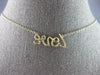 ESTATE .30CT DIAMOND 14KT YELLOW GOLD 3D CLASSIC ROUND SCRIPT LOVE NECKLACE