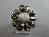 LARGE .15CT DIAMOND & AAA MOTHER OF PEARL 14KT WHITE GOLD SUNFLOWER RING #27576