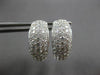 EXTRA LARGE 2.98CT DIAMOND 18KT WHITE GOLD MULTI ROW GRADUATING HUGGIE EARRINGS