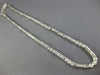 ESTATE 12.50CT DIAMOND PLATINUM ROUND & BAGUETTE FILIGREE LOVE TENNIS NECKLACE