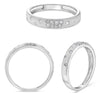 ESTATE .21CT DIAMOND 14KT WHITE GOLD 3D ROUND CLUSTER ETOILE FLORAL FUN RING