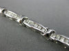 ESTATE 1.75CT DIAMOND 18KT WHITE GOLD 3D CLASSIC CHANNEL LINK TENNIS BRACELET