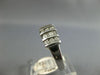 .65CT DIAMOND 14K WHITE GOLD ROUND & BAGUETTE MULTI ROW CHANNEL ANNIVERSARY RING