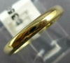 ESTATE 14KT YELLOW GOLD 3D CLASSIC 3mm SOLID WEDDING ANNIVERSARY RING #24166