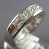 LARGE 1.50CT DIAMOND 14KT WHITE GOLD 5 STONE CHANNEL INVISIBLE ANNIVERSARY RING