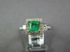 1.81CT DIAMOND & AAA EMERALD 18KT 2 TONE GOLD PRINCESS & ROUND ENGAGEMENT RING