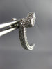 ANTIQUE .72 CTW HANGING 3D MOON SHAPE 14KT WHITE GOLD EARRINGS STUNNING!! #21750