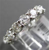 ESTATE 4.51CT DIAMOND 14KT WHITE GOLD SHARED PRONG ETERNITY RING STUNNING