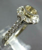 WIDE .55CT DIAMOND 18KT WHITE GOLD BEZEL ROUND HALO SEMI MOUNT ENGAGEMENT RING