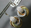 ESTATE .62CT DIAMOND 14KT TRI COLOR GOLD LOVE KNOT TRINITY FUN HANGING EARRINGS