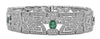 LARGE 6.30CT DIAMOND & AAA EMERALD 18KT WHITE GOLD OVAL & ROUND TENNIS BRACELET