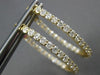 2.25CT DIAMOND 18KT YELLOW GOLD 3D ROUND INSIDE OUT OVAL HOOP HANGING EARRINGS